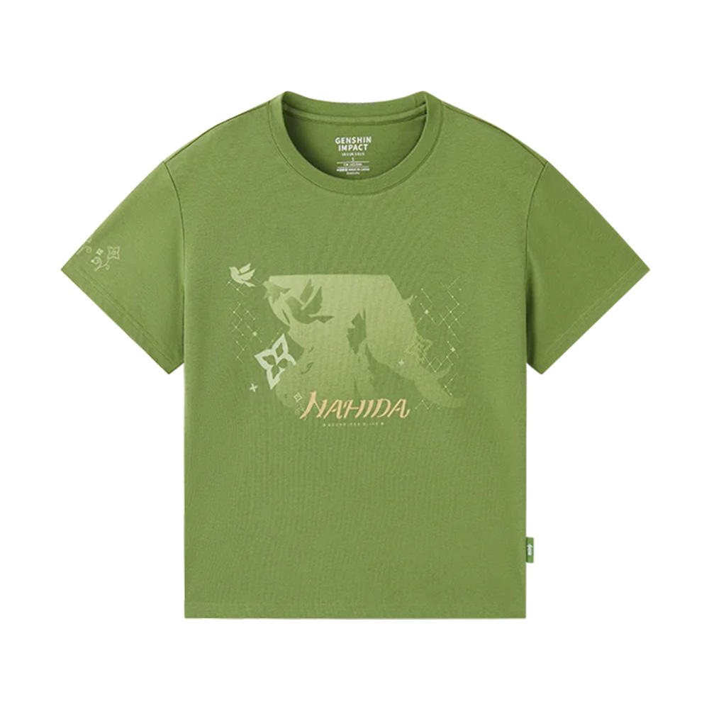 納西妲主題印象系列T恤 剪影款 綠色 XL