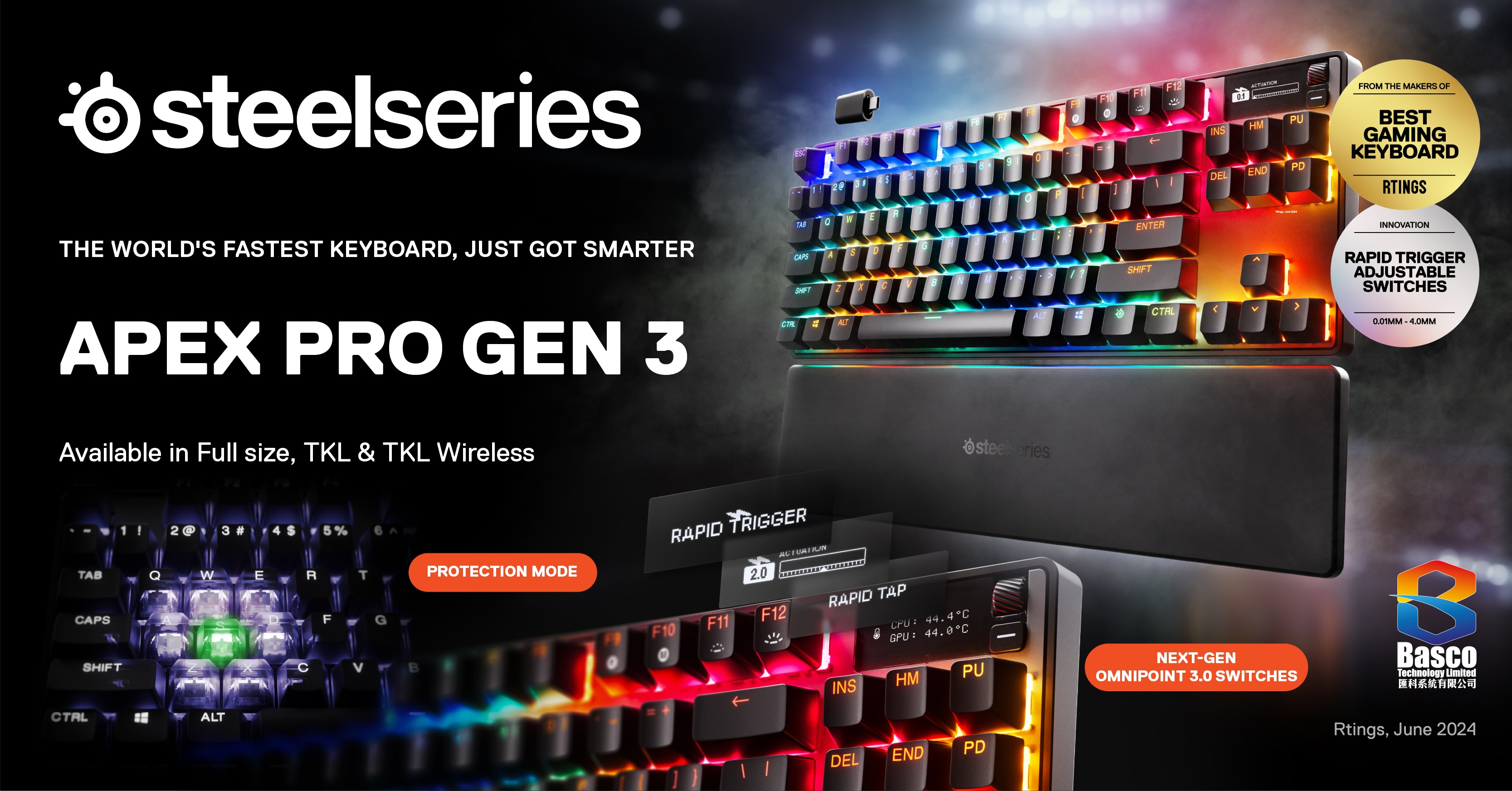 新品 SteelSeries Apex Pro Gen 3