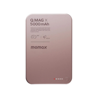 MOMAX Q.Mag X 超薄磁吸流動電源 5000mAh(粉紅色)