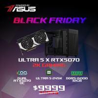 2000Fun-〖Black Friday〗【Gaming 2K 144FPS 推薦配置】Intel Ultra 5 245K /RTX5070-Powered by ASUS