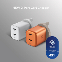 MOMAX 1-Charge 2-Port GaN 45W 充電器