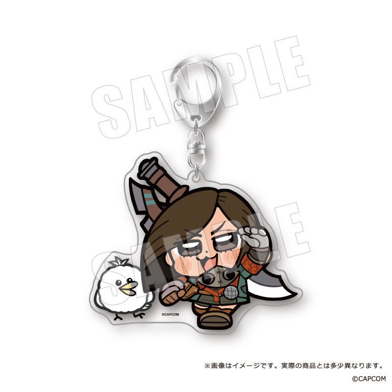 Monster Hunter Wilds ×大川bkub 大款壓克力鑰匙圈(01.獵人 希望套裝)