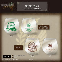 Monster Hunter Wilds ×大川bkub 搖搖玻璃杯(01.隨從艾路 獄焰鱆貓套裝)