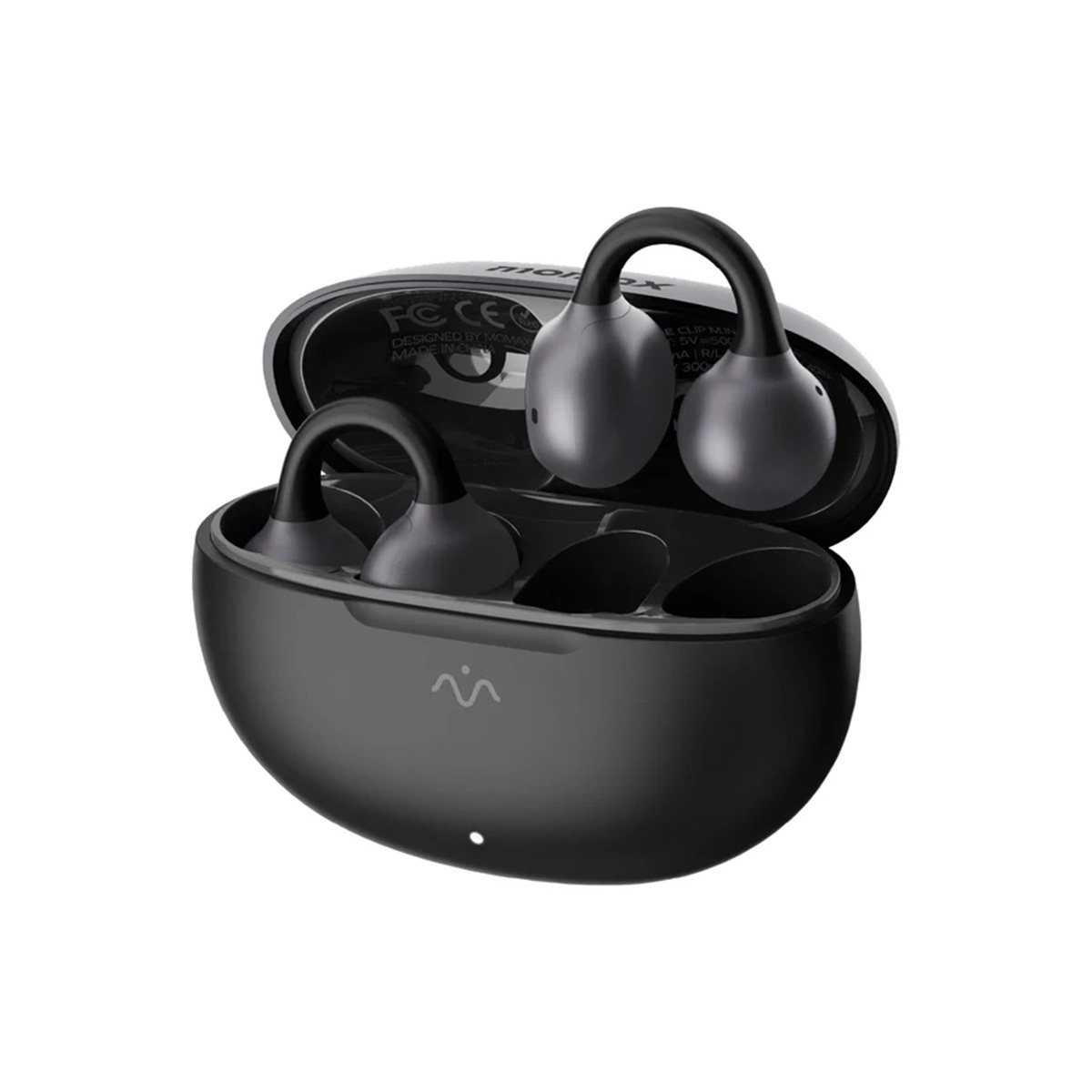 MOMAX 1-Vibe Clip M.IN.D 真無線降噪智能夾耳式耳機(黑色)