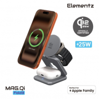 Elementz Mag Qi Fold 3合1磁吸式無線充電座 (MQ-Fold 3)