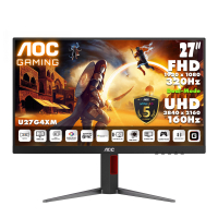 AOC U27G4XM 27吋 雙模式(4K@160Hz/FHD@320Hz) Fast IPS Mini-LED 電競顯示器
