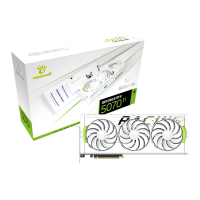Manli WHITE GALLARDO GeForce RTX5070Ti X3 OC 16GB GDDR7 顯示卡
