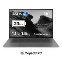 ASUS Zenbook S 16 16吋 3K OLED 觸控 (Ryzen AI 7 445+Radeon 880M+32GB+1TB+Win11 Home) 手提電腦(UM5606GA-AG7627WT)