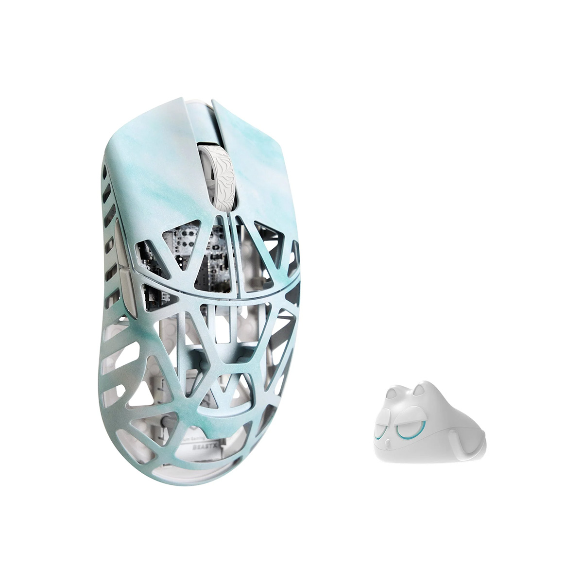 WLMOUSE Beast X Mini Pro 8K超輕量遊戲滑鼠(有側孔-青白瓷-Omron Optical)