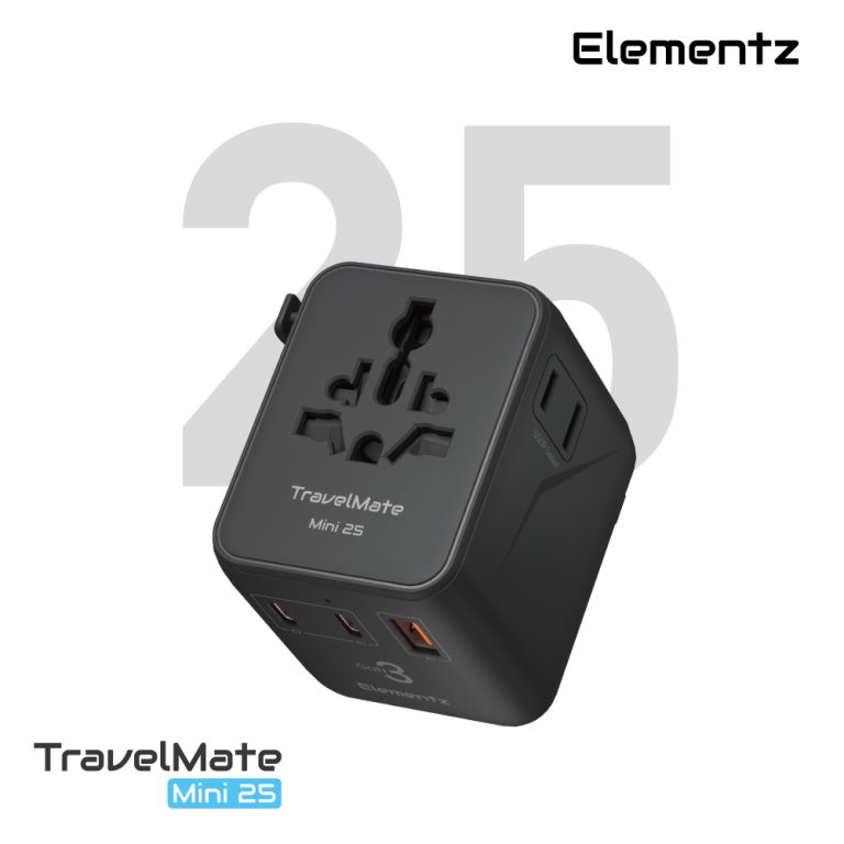 Elementz TravelMate Mini 25W Travel Adapter 旅行充電器(PT-M25)