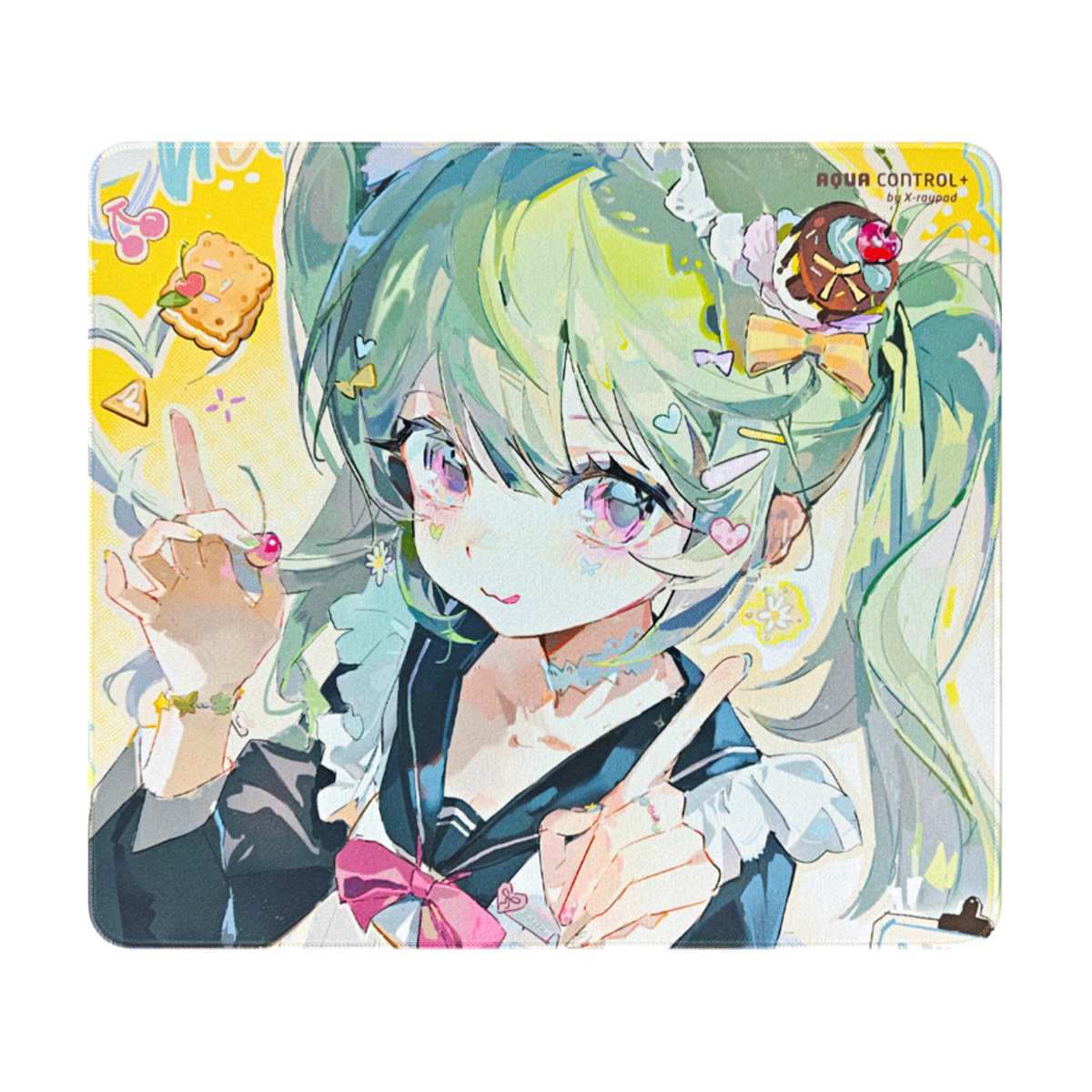 X-Raypad Aqua Control+ 布質遊戲滑鼠墊(Mint Yellow - 360x300mm)