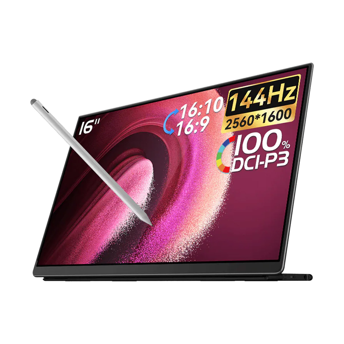 EHOMEWEI Q8G 16吋 2K QHD 16:10 144Hz IPS 便攜式顯示器(有觸控)