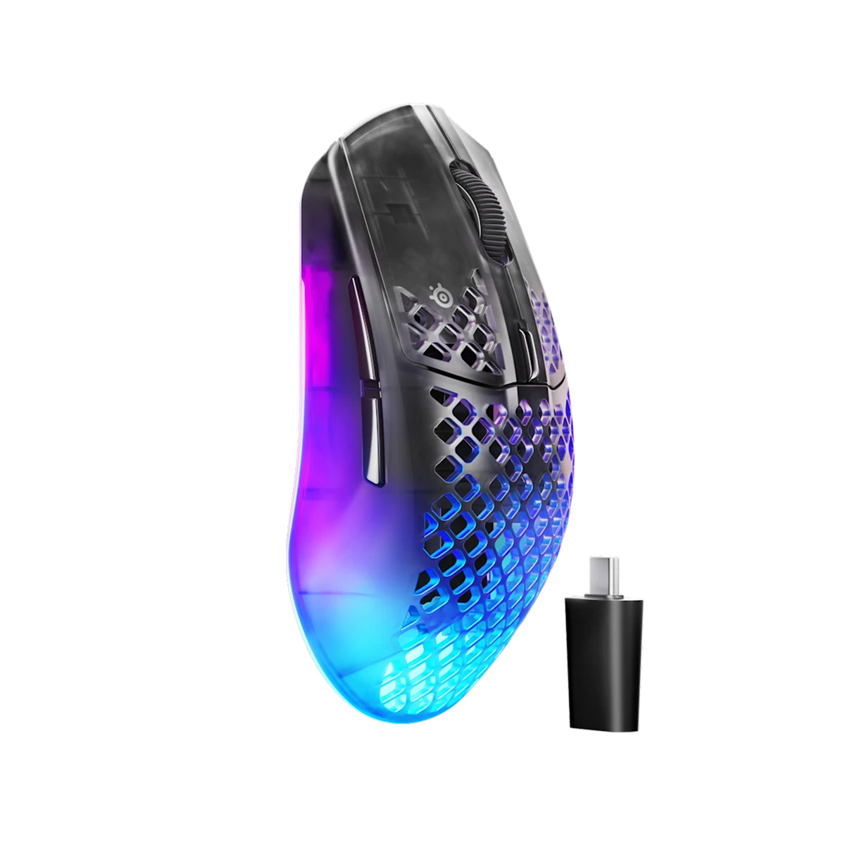 SteelSeries Aerox 3 Wireless Gen 2 超輕量無線滑鼠(62717)(透黑)