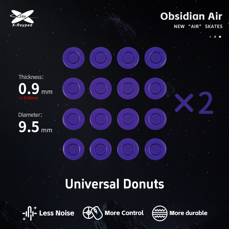 X-Raypad 通用滑鼠腳貼(Obsidian Air U-PE靜音版-冬甩 32pcs)