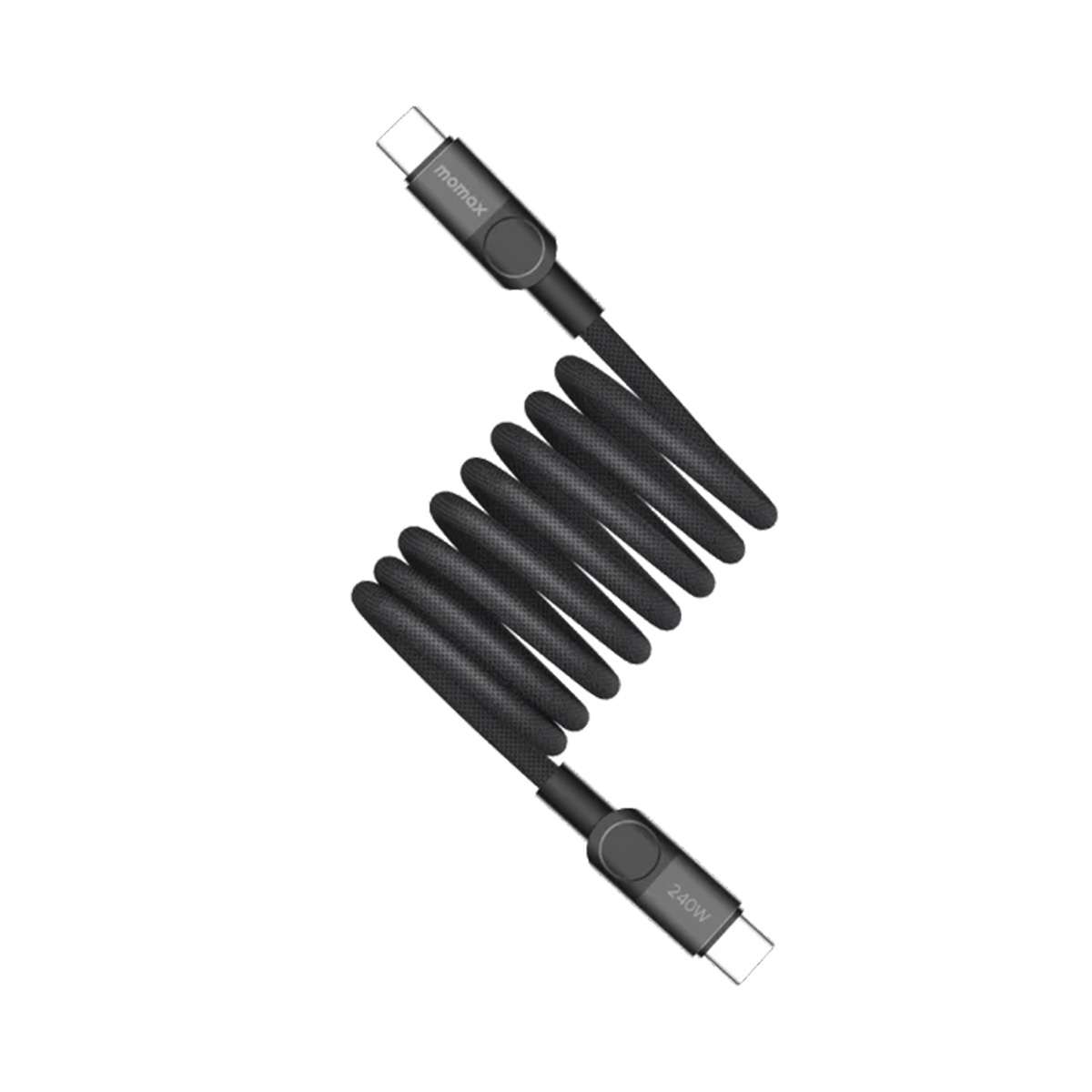 MOMAX Mag.Link 240W USB-C to USB-C 磁吸連接線(DC71)(200cm-黑色)