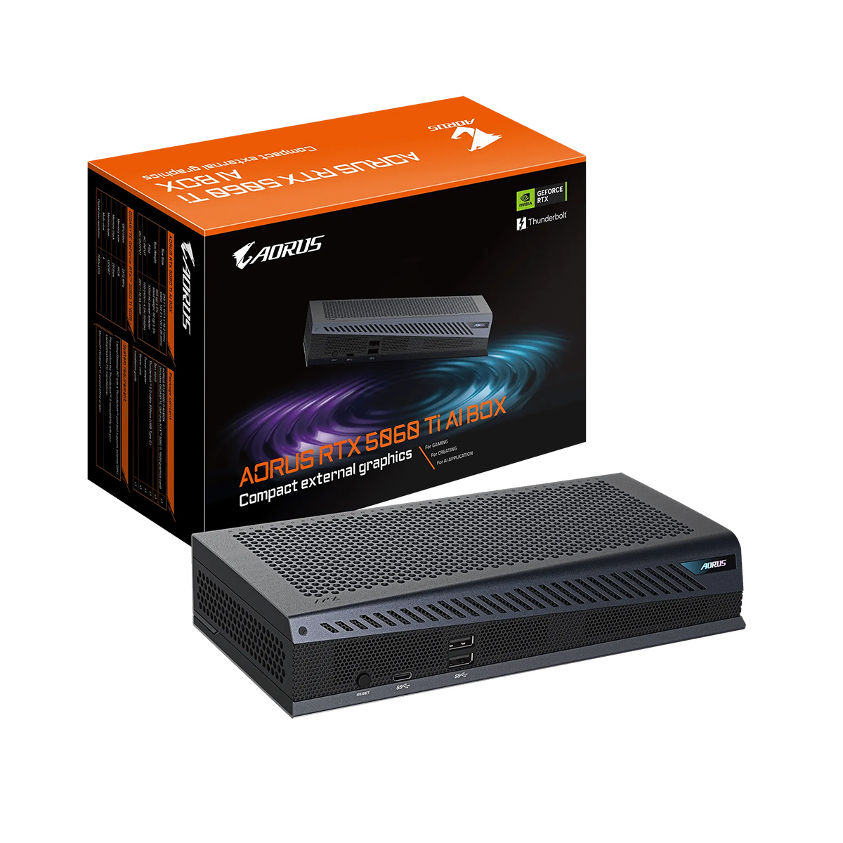 Gigabyte AORUS RTX5060Ti AI BOX 外置顯卡(USB4/Thunderbolt5)