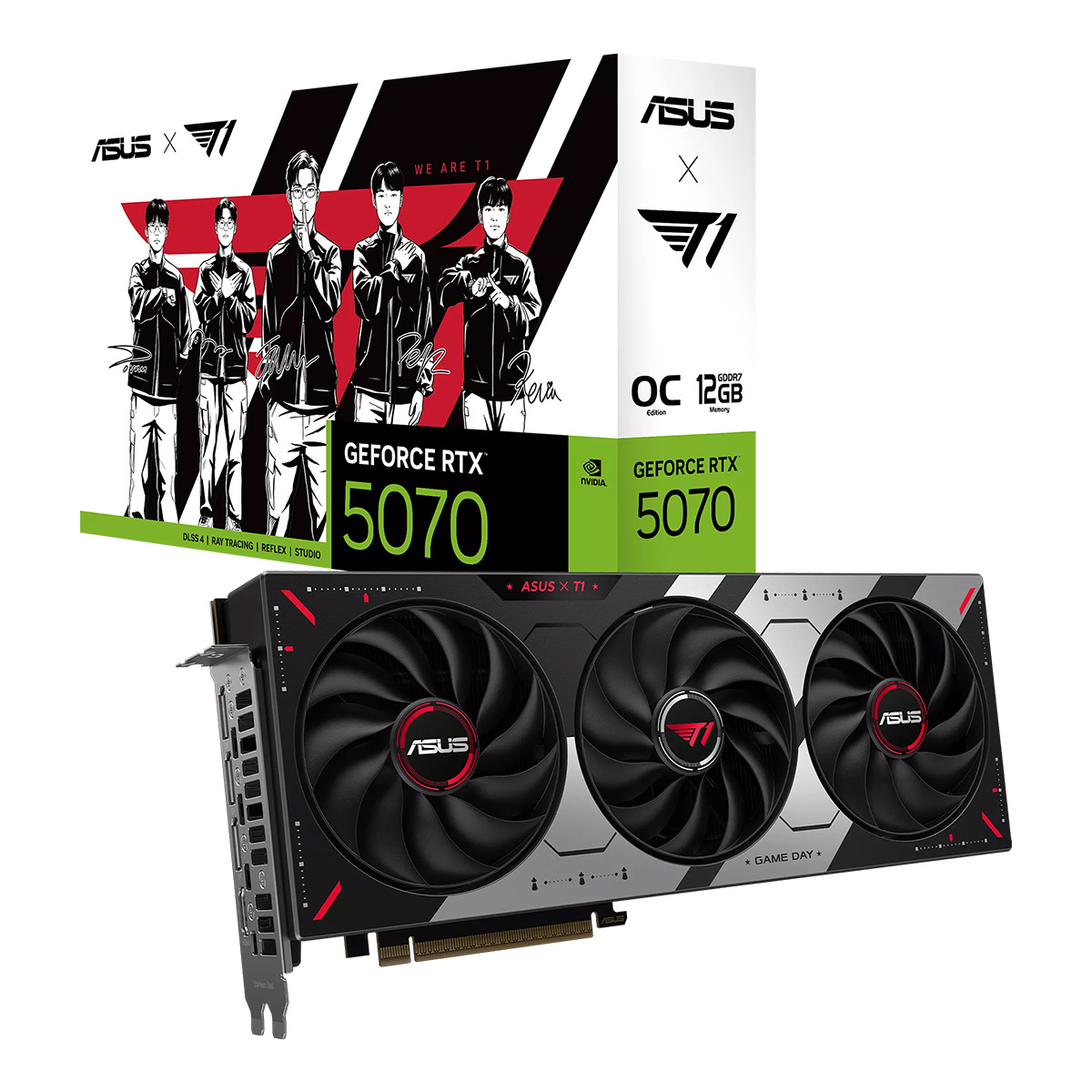 ASUS T1 GeForce RTX5070 12GB GDDR7 OC Edition 顯示卡(T1聯名版)