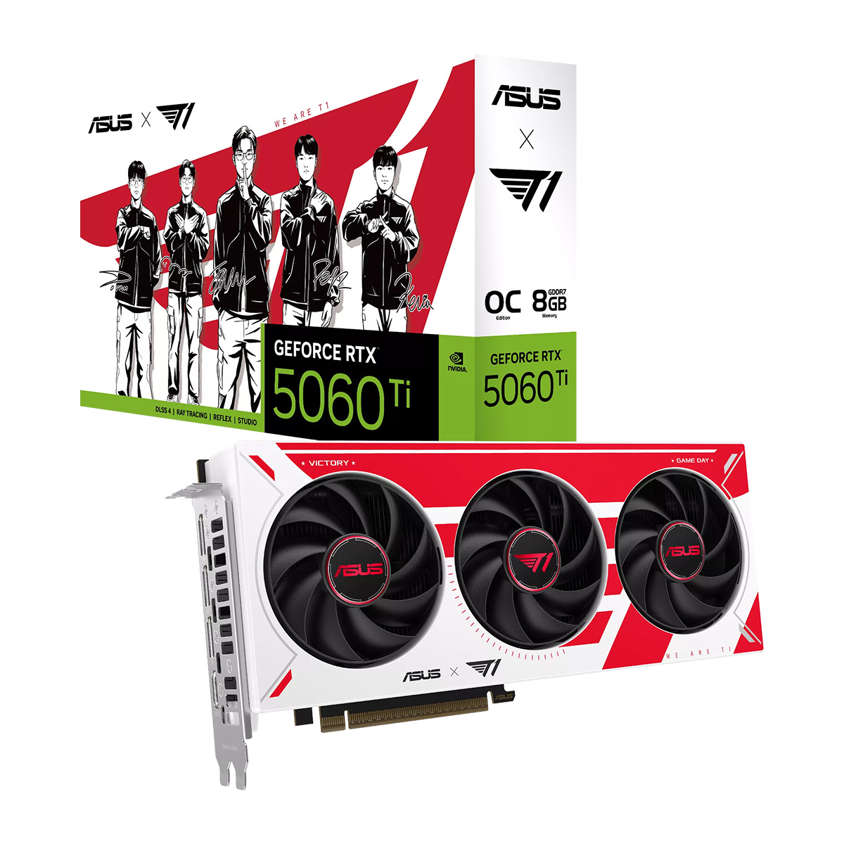 ASUS T1 GeForce RTX5060Ti 8GB GDDR7 OC Edition 顯示卡(T1聯名版)