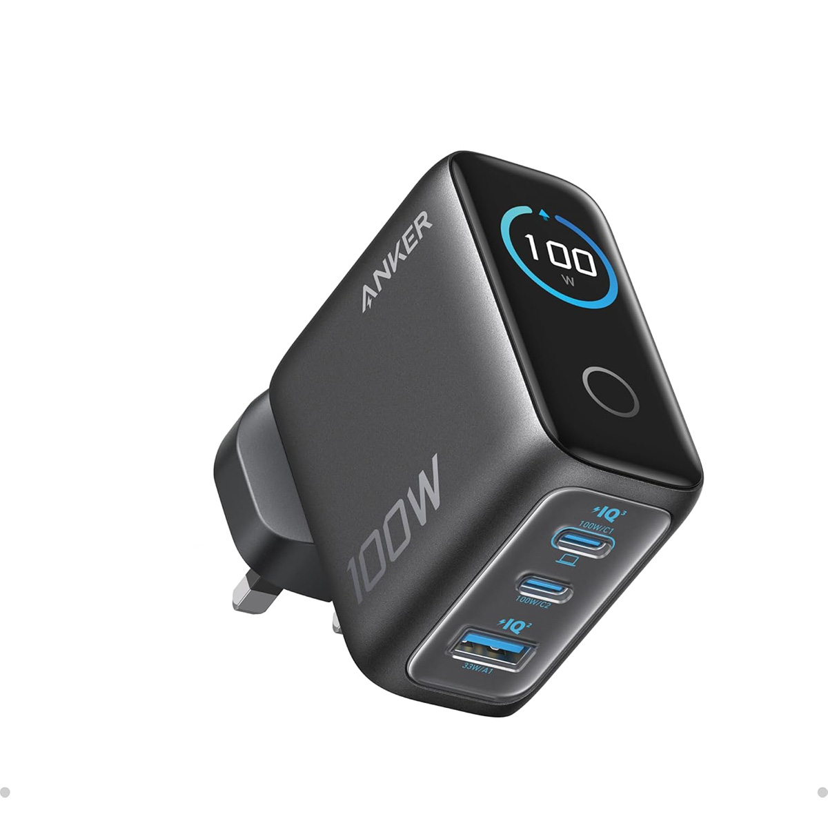 Anker Charger 100W 3C埠GaN高效能快充充電器 (B121B)(Dark Grey)