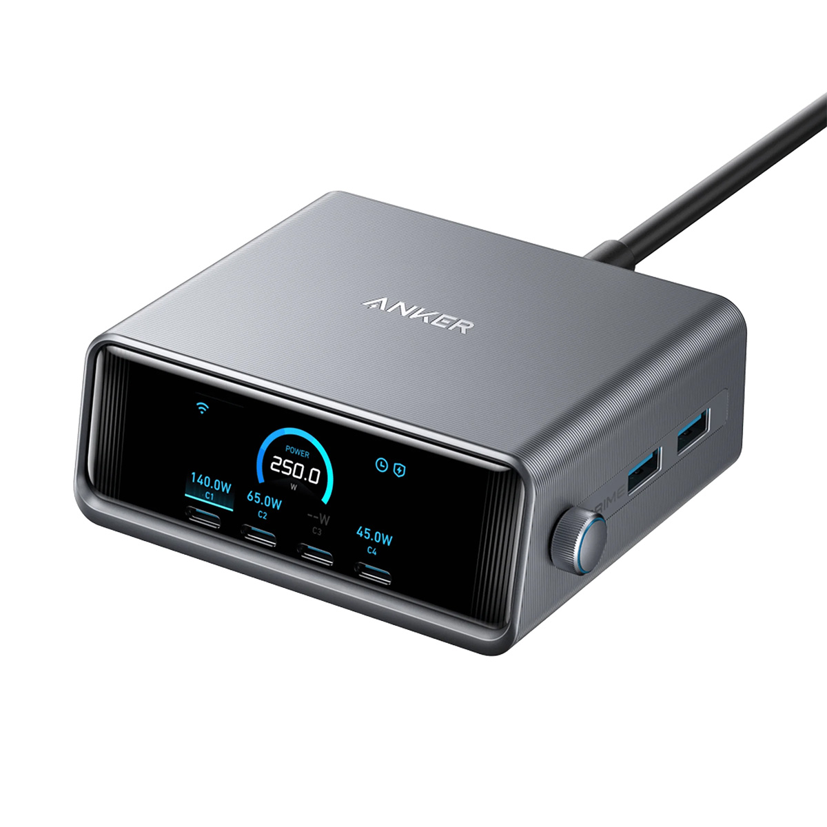 Anker Prime Charger 250W 6C2A 6埠GaN桌面充電站(A2345)(Grey)
