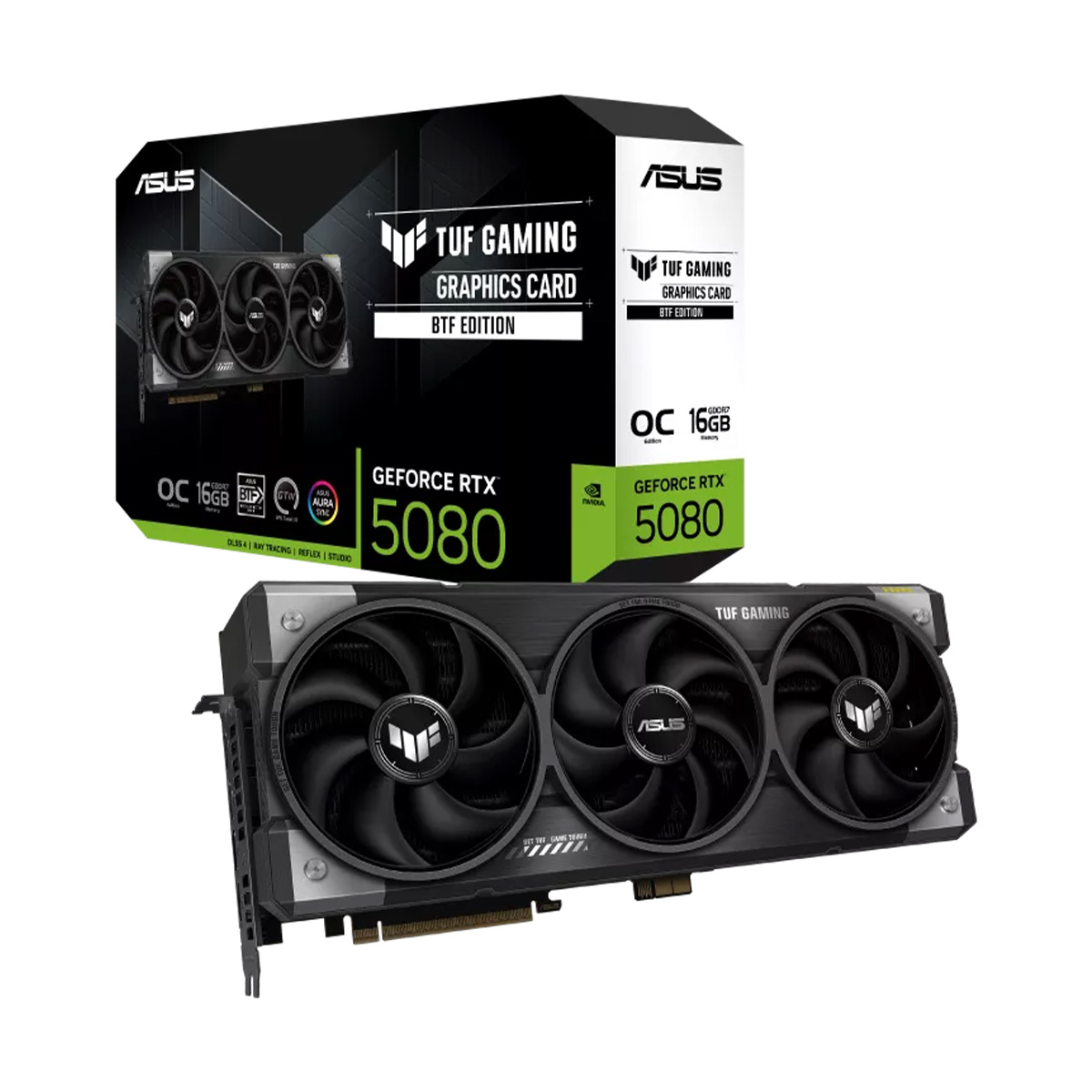 ASUS TUF Gaming GeForce RTX5080 OC BTF 16GB GDDR7 背插式顯示卡
