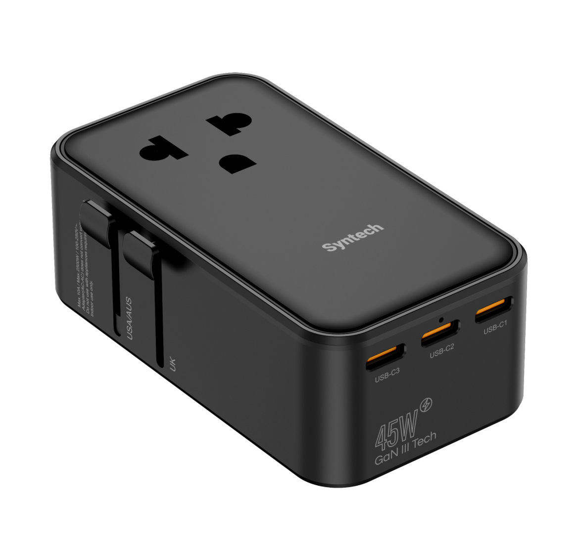 Syntech 四USB接口AC旅行充電插座(45w)