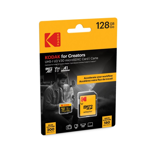 Kodak 柯達 V30 Creator系列 Class 10 UHS I U3 (with adaptor) microSD 記憶卡(128GB)