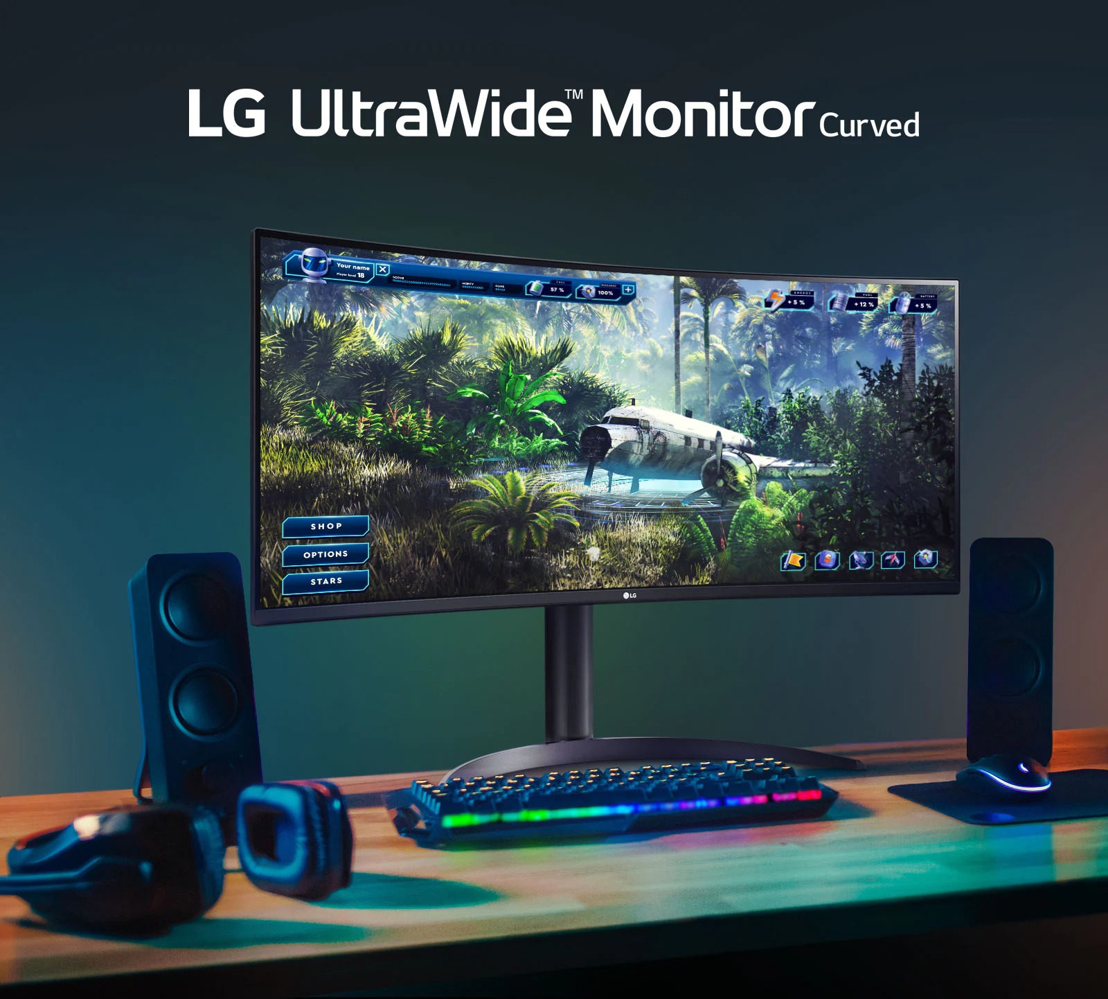 LG UltraWide 34WP65C-B 34吋21:9 QHD VA 曲面顯示器- 2000Fun
