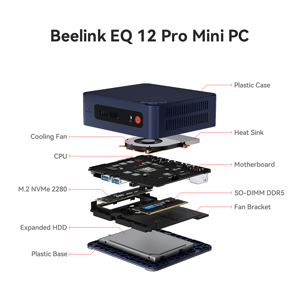 Beelink EQ12 Pro i3-N305 16GB RAM + 500GB SSD 迷你電腦- 2000Fun