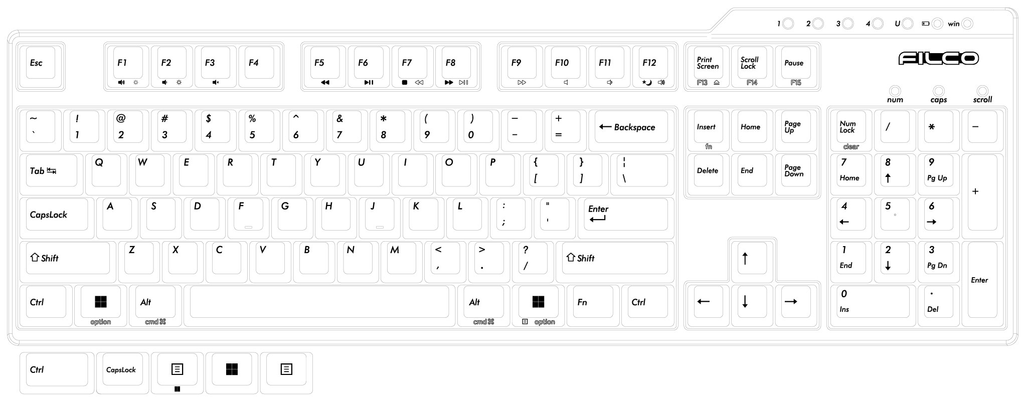 FILCO Majestouch Convertible 3 104鍵機械式鍵盤(櫻桃-靜音紅軸