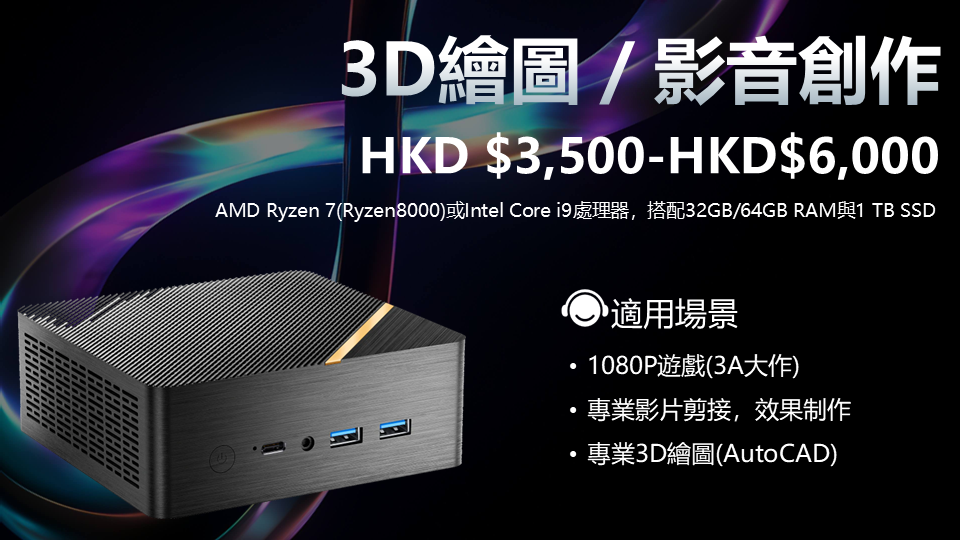 2025 迷你電腦推薦：3D繪圖、影片剪輯、影音創作，支援4K輸出