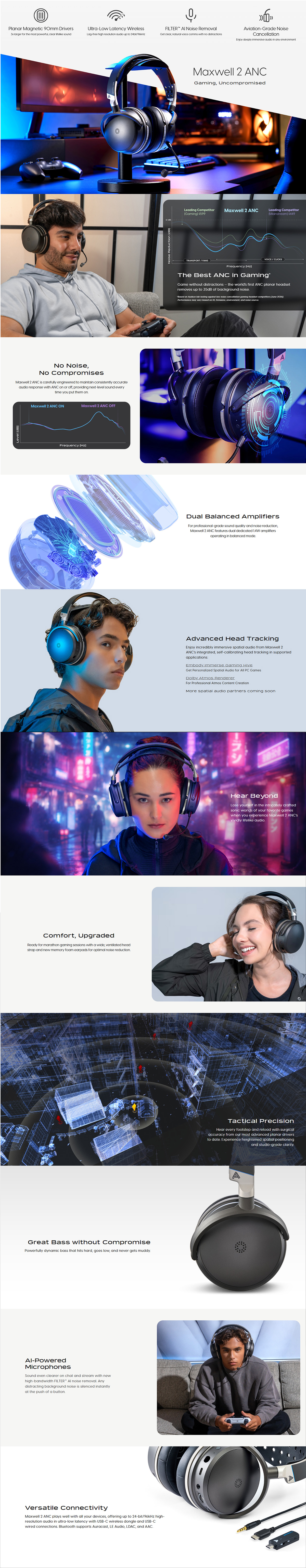 Audeze Maxwell 2 ANC 詳細產品介紹圖