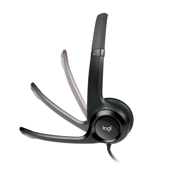 Logitech H390 USB 有線耳機連麥克風(石墨灰)