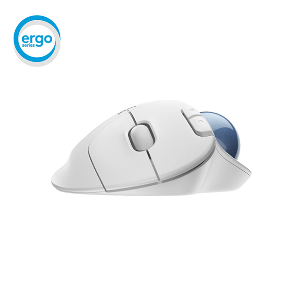 Logitech ERGO M575 藍牙無線軌跡球滑鼠(白)