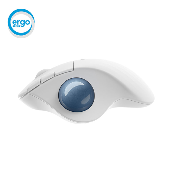 Logitech ERGO M575 藍牙無線軌跡球滑鼠(白)