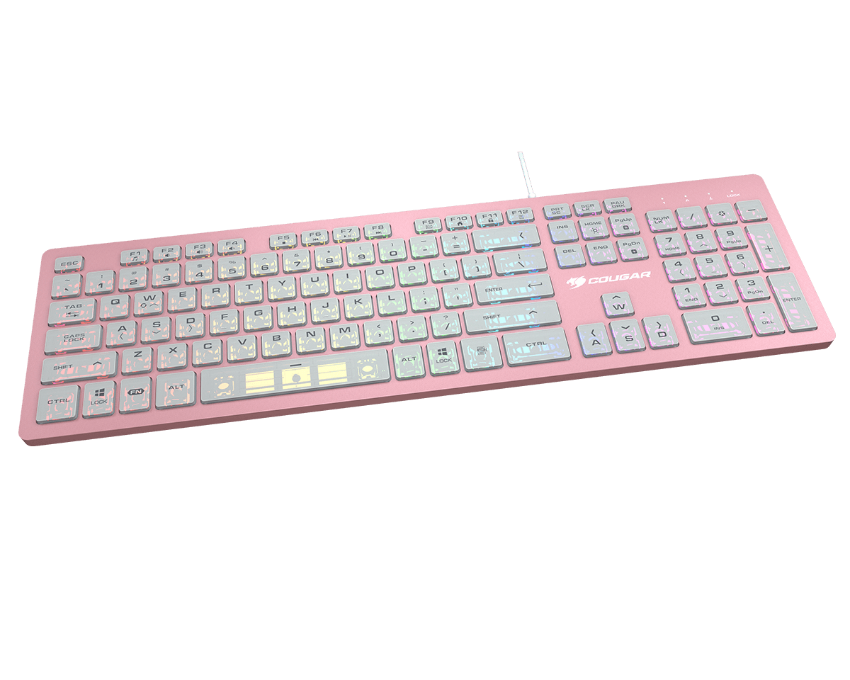 Cougar Vantar AX Pink 全鋁CNC剪刀腳RGB薄膜式鍵盤