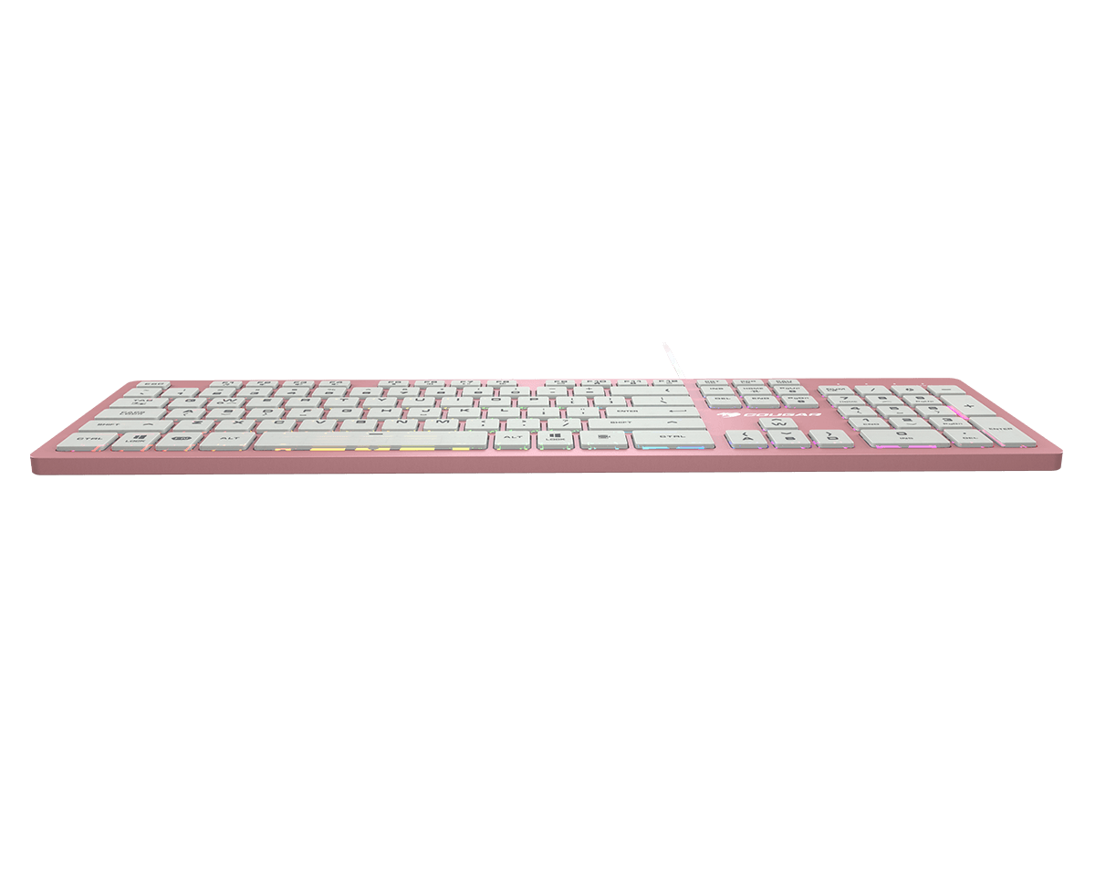 Cougar Vantar AX Pink 全鋁CNC剪刀腳RGB薄膜式鍵盤