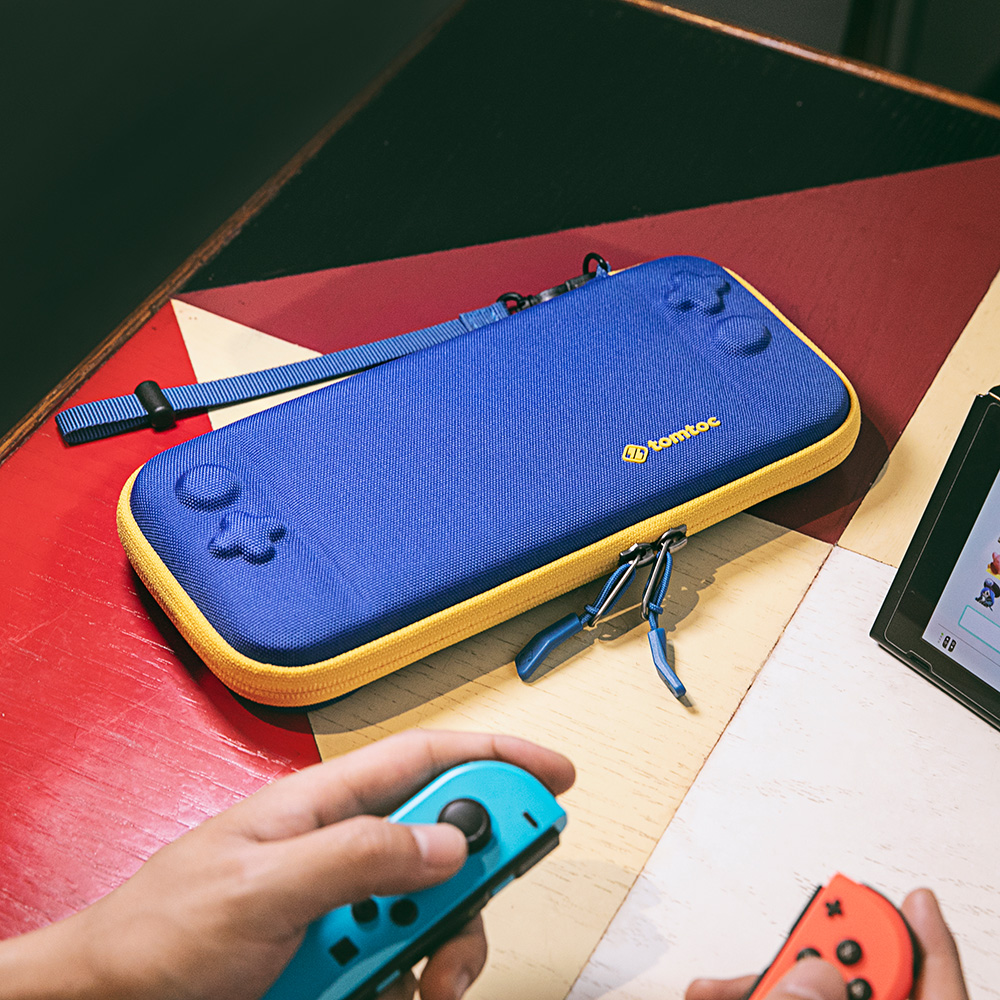 tomtoc Nintendo Switch 超薄保護便攜包(10卡槽)(OLED版適用)(A05-001B 藍色)