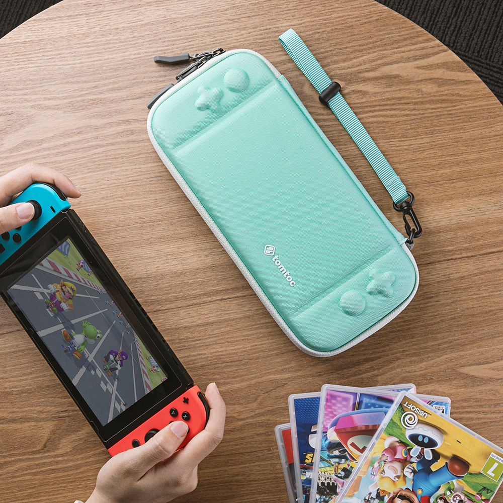 tomtoc Nintendo Switch 超薄保護便攜包(10卡槽)(OLED版適用)(A05-001T02 薄荷綠)