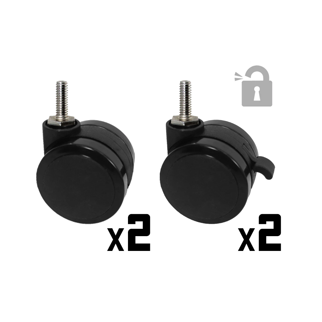 T23 Zenox PU Casters for Gaming Desks (Set of 4)(Z-0037)