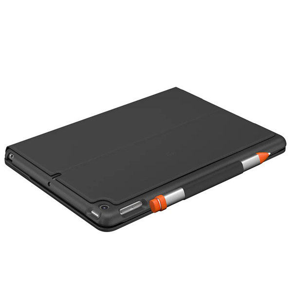 Logitech Slim Folio 護殼配備整合式藍牙鍵盤(適用於iPad 第7/8代)(石墨灰)