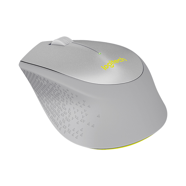 Logitech M331 SILENT PLUS 靜音無線滑鼠(灰黃)