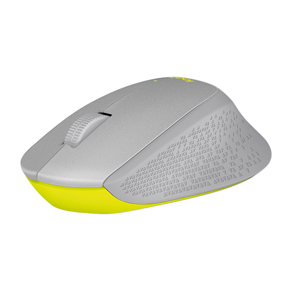 Logitech M331 SILENT PLUS 靜音無線滑鼠(灰黃)