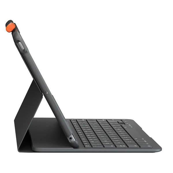 Logitech Slim Folio 護殼配備整合式藍牙鍵盤(適用於iPad 第7/8代)(石墨灰)