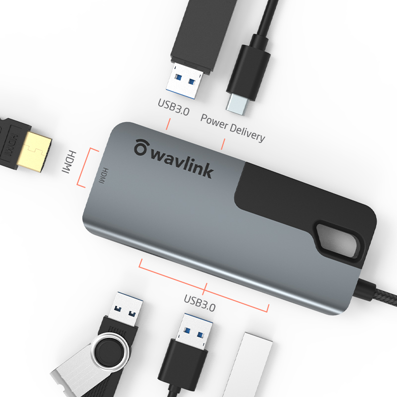 Wavlink  USB-C Aluminum 4K HDMI Mini Dock (UHP505)