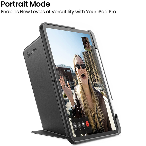 tomtoc 11吋 iPad Pro (3rd/2nd/1st Gen) 保護套連Apple Pencil充電筆槽(B02-007D 黑色)