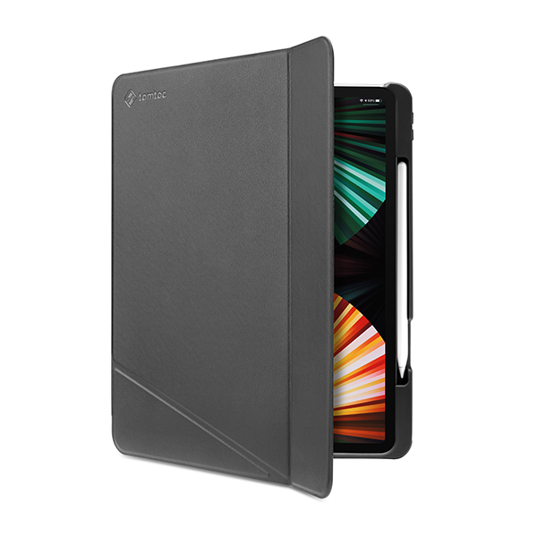 tomtoc 12.9吋 iPad Pro M1(2021) 保護套連Apple Pencil充電筆槽(B50B1D1 黑)