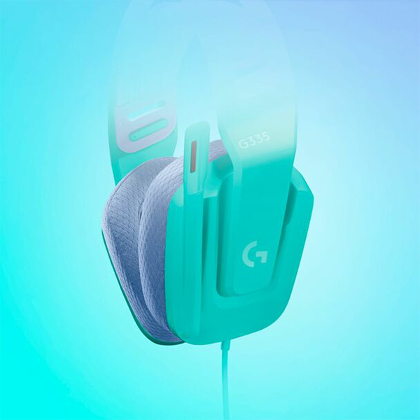 Logitech G系列 G335 有線遊戲耳機麥克風(Mint 薄荷綠)