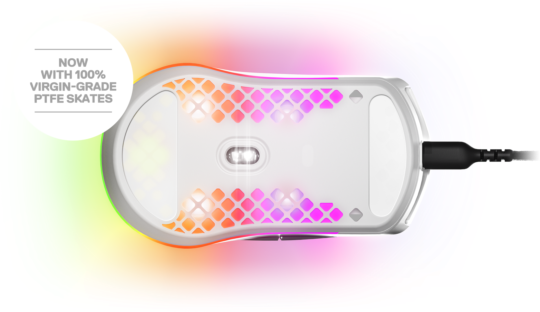 SteelSeries Aerox 3 Snow 超輕量遊戲滑鼠