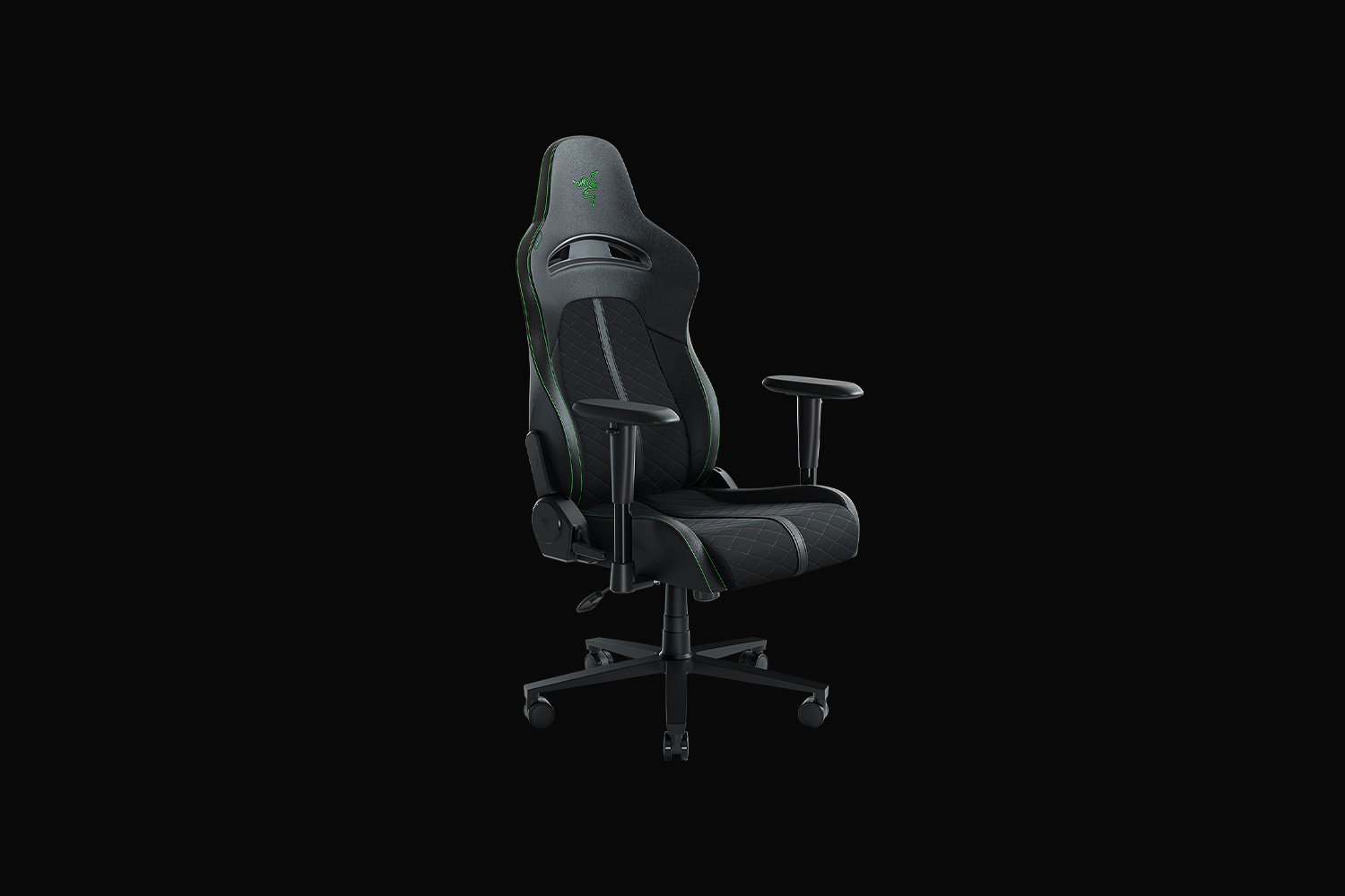 C195 Razer Enki X 內建弧形腰枕人體工學高背電競椅(黑綠)